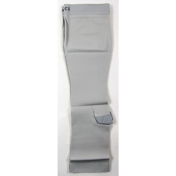 Medical Knee-High Wide Calf Open Toe Gray Compression Socks for Women& Men - Picture 4 of 7